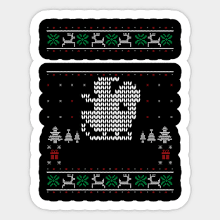 ugly sweater Sticker